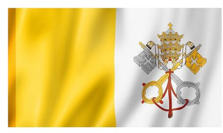 JYC CREATIVE Drapeau Vatican 90cm x 150cm Jaune Rectangulaire Léger Patriotique Religieux Politique Intérieur Extérieur Bannière Drapeau Drapeau