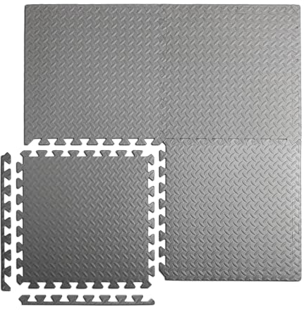 Bestlivings Esterilla para piscina antracita – 4 unidades de 52 x 52 cm (1,04 m²) extra gruesa 1,2 cm – Esterilla protectora para el suelo de piscina y piscina infantil – con borde