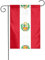 Banderas decorativas de jardín de Perú, banderas colgantes de jardín de 12 x 18 pulgadas, banderas de jardín pequeñas, banderas de invierno para Navidad al aire libre