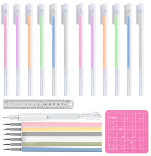 JBLJDWD 12Pcs Glue Pen, Glue Pens for Crafting, Quick Dry Glue Pens Easy to Use Card Making Supplies for Scrapbook Card Notebooks Crafts Handmade Stationery Diy (19psc (B))