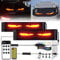 2er Devil Eyes Light For Cars Led Augen für Lkw, (120mm*595mm) Led Anzeige Programmierbar Laufschrift Leuchtreklame Personalisiert Leuchtschild für Auto,LKW,Text,Graffiti,Smart App,Bluetooth USB 5V