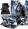 Case for Amazon Fire HD 8 Tablet (2018 2017 2016 Version,8th/7th/6th Generation),360 Degree Rotating Stand Smart Protective Cover Case for All-New Fire HD 8 (8th /6th / 7th),Skull
