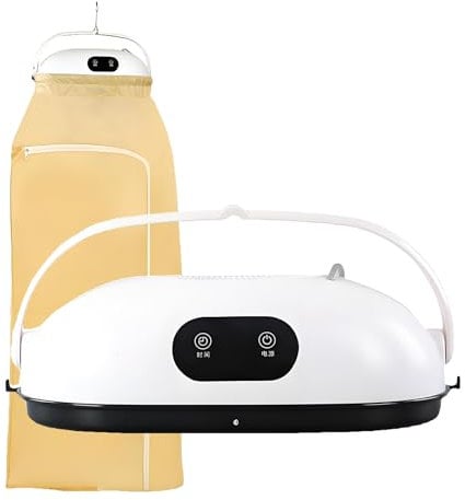 DENGFEN Asciugatrice Multifunzionale Pieghevole, Mini Asciugatrice Da Appendere per Vestiti con Sacchetto per L'asciugatura, Asciugatrice Portatile per Appartamenti, Viaggi, Dormitori e Camper(Weiß)