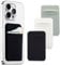 COYUN 3er Pack Kartenhalter Hülle,Handy Kartenhalter Kartenhülle Stick on Wallet Kartenhalter Kartenetui Dehnbare Aufklebbare Handyfach für iPhone, Android Smartphone(Schwarz+Weiß+Grau)