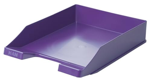 Conipa® - 10 Stück Briefablage DIN A4 lila (stapelbar) - Ablagefächer & Dokumentenablage für Schreibtisch - Ablageboxen & Bürobedarf für Briefe & Dokumente - Papier-Ablage Organizer (Büro-Artikel)