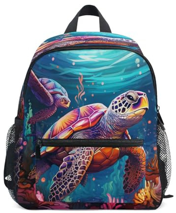 KAAVIYO Aquarellkunst Eichhörnchen Kleinkind Rucksack Kinder Leichtgewicht Büchertasche Vorschule Schülerrucksack für 2-7 Jahre die Reise Mädchen Jungs