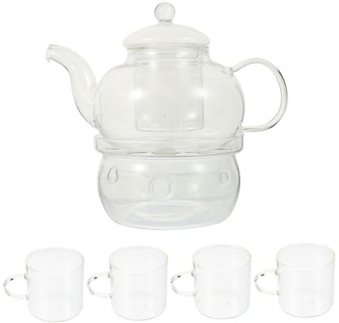 KICHOUSE Théière Résistante Chaleur Service à Thé Avec Filtre De Théières Pour Maison Récipient à Thé Compact