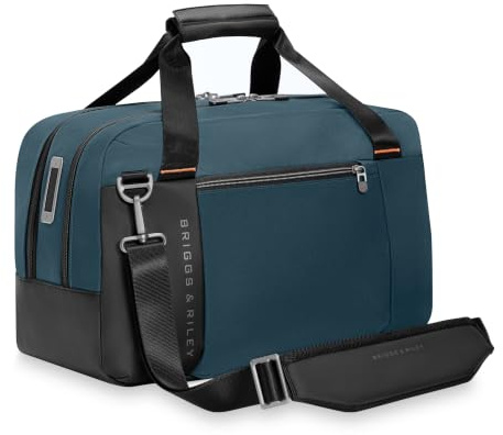Briggs & Riley Underseat Cabin Bag - Carry On Luggage for Travel, Softside Bag for Men & Women, RFID Data Protection, Adjustable Shoulder Strap, Fits up to 16 Laptop - ZDX Collection, Ocean