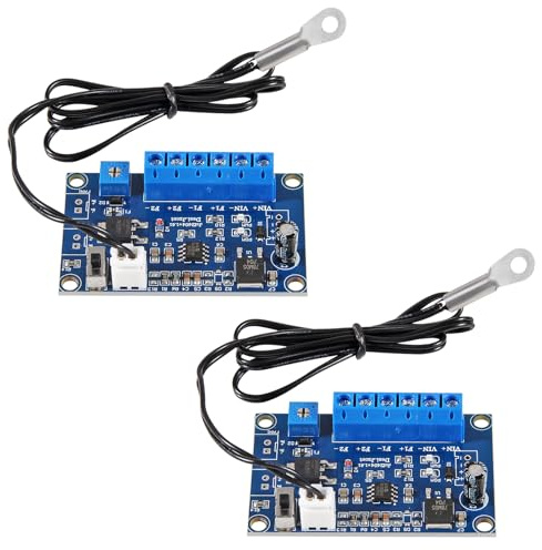 2 Stück PWM-Lüftergeschwindigkeitsregler, Unterstützt 12 V/24 V 2/3/4-Draht-Lüfter oder Motor-PWM-Lüftertemperaturregler mit Kabel
