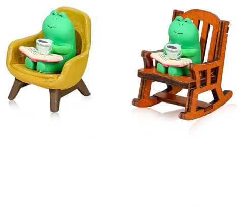 lrgnixs 4Pcs Mini Frog Ornament,Funny Mini Frog Statue Bookshelf Decor,DIY Desk Ornament for Display,Creative Resin Frogs for Office Desk Car Decor,Decorative Home Accessories