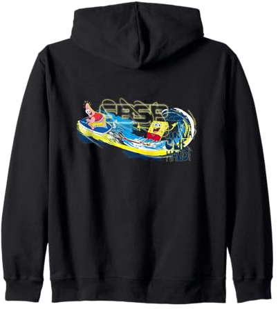 Spongebob Schwammkopf Pro Boarder Wave Rider Fun Classic 90er Kapuzenjacke