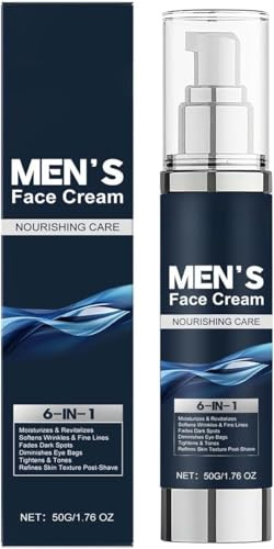 6-in-1 Gesichtscreme für Männer, Anti-Aging-Creme gegen Falten, After-Shave-Lotion, Creme gegen Augenringe und Falten, Hautregeneration