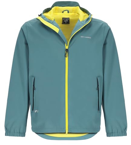 Dry Fashion Herren Funktionsjacke Laboe - Fahrradjacke | Wind- & wasserdicht, Verschweißte Nähte, Wasserdichter 2-Wege-RV, Kapuze verstellbar, Einrollbar in Navy, Größe S