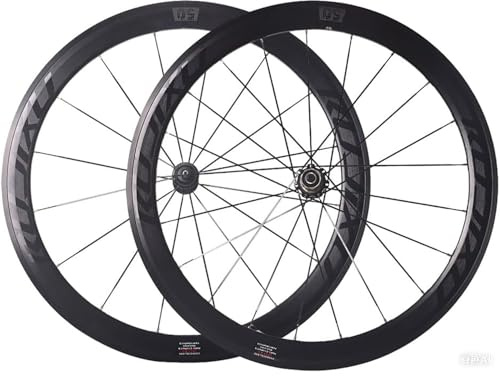 700C-Rennradräder mit Felgenbremsen vorne und hinten – 30/40/50-mm-Felgen, Carbon-Nabe, kompatibel mit 8/9/10/11-Gang-Kassetten, 100/130-mm-Vorbau(Black,50MM)