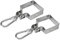 Loggyland 2er-Set Schaukelschelle Vierkant 12x12cm Schaukelhaken rundum für Kantholz mit Karabiner zum Einhängen für den Schaukelsitz 120x120