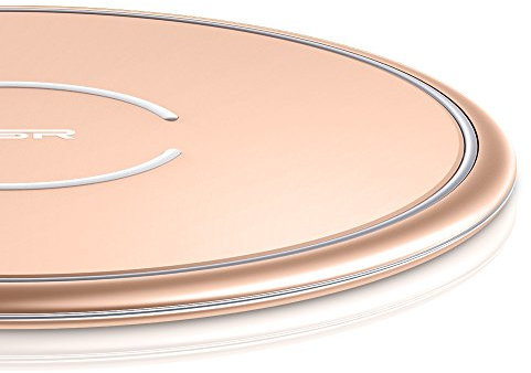 ESR Wireless Charger, [10W/7.5W] Fast-Charging for iPhone 11/11 Pro/11 Pro Max/Xs/Xs Max/XR/X/8, Galaxy S20/S20+/S20 Ultra/Note 10/S10/S9, Standard Charging for AirPods, Pixel 4 - Rose Gold