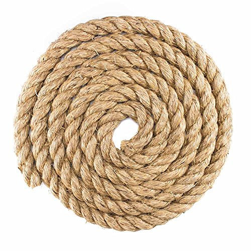 Manila-Seil aus natürlicher Hanffaser, 3,8 cm Durchmesser, 3 m