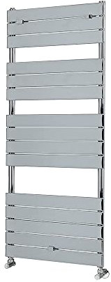 Milano Lustro Chrome Flat Panel Heated Towel Rail - 1512mm x 600mm