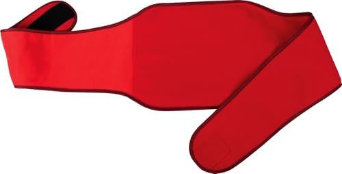 Vital Comfort Wärmflaschenhalter mit Klettverschluss – Wärmflaschen-Gürtel inkl. Wärmflasche, Rot – Für Rücken, Bauch, Schulterschmerzen & spendet wohltuende Wärme – Bequem, Sicher & Praktisch