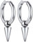 FOCALOOK Damen Herren Punk Stil Ohrringe Edelstahl Huggie Kreolen mit umgekehrtem Kegel Ohrringe Ohr Piercing Modeschmuck Accessoire Ear Studs für Frauen Männer