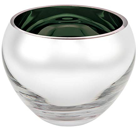 Fink - Windlicht - Teelichthalter - Colore - verspiegeltes Glas - Grün - Moosgrün - Ø 12 cm