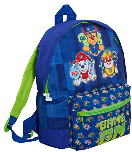 Paw Patrol Kids Backpack Game On with Big Pocket Chase Marshall Rubble School Nursery Holiday Lunch Book Bag Rucksack