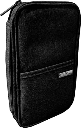 Reisepass Halter Schwarz Reisebrieftasche Organizer Unisex Reisepass Halter - Hält 4 Pass - Kreditkarten - Impfkarten - Geld | Geschenke für Damen und Herren mit Tragegriff