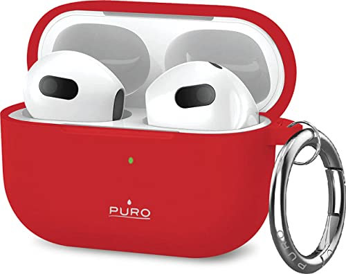 Puro PUROAP3ICONRED Icon Case aus Silikon für Airpods 3, Rot