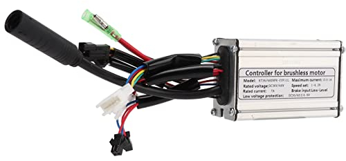 Jeankak 36V/48V 15A Bürstenlosen Motor Sinus-Controller, Stabil und zuverlässig, E-Bike Scooter 7 in 1 Controller mit Lichtlinie, 250W Bürstenlosen Motor Regler für KT