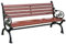 Gartenbank Wetterfest 2 Sitzer Metall Holz 120/150 cm Holzbank Sitzbank Parkbank Balkonbank Holzgartenbank, Ergonomische Sitzfläche, Diverse Modelle(B,1.2m)
