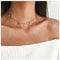 Dervivea Bohemia Star Dangle Choker Necklace - Gold Star Tassel Chain Jewelry for Women and Girls