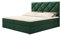 Grekpol - Boxspringbett mit TFK-Matratze H3 und Topper 5 cm, Polsterbett mit Bettkasten- Kairo (Flasche grün (Riviera 38), 90x200 cm)