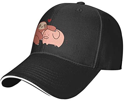 778 Baseballkappe Faultier Liebt Schwein Basecap Klassische Baseball Cap Atmungsaktiv Trucker Cap Für Outdoor Ausflug Wandern