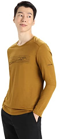 Icebreaker Men 200 Oasis LS Crewe Ski Stripes