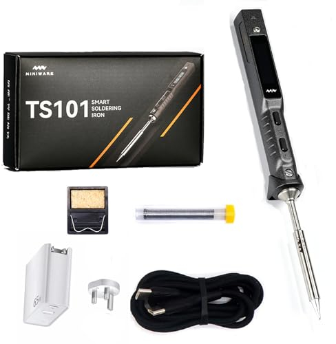 TOOLSAVING TS101 Soldering Iron Kit TS100 Upgraded PD 90W DC 65W Original Smart Digital Mini Portable Fast Heating Adjustable Temperature USB Type C Solder I Tip Set