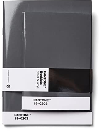 Copenhagen Design PANTONE Notizheft, unliniert, 2er-Set, je 40 Seiten, Grey 19-0203