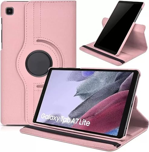 MOBISTAR® Case for Samsung Galaxy Tab A7 Lite Case 8.7 inch 2021 (SM-T220/T225/T227) 360° Rotating Book Cover Protective Case for Galaxy Tab A7 Lite (Rose Gold)