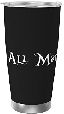 KOOLR We'Re All Mad Here Printed20 ounce Edelstahl Isolierbecher mit Deckel und Strohhalm, um Spritzen zu verhindern, tragbare Kaffeetasse für kalte und heiße Getränke, Outdoor, Büro usw