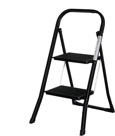 IVOL Échelle de Cuisine Pliable antidérapante (2 marches, Noir), Zwei Stufen