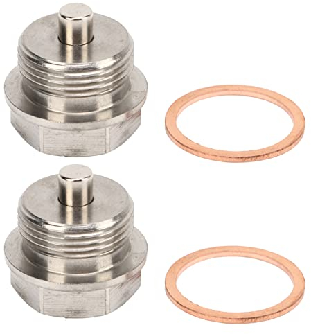 Tissting 2 Stück Magnetische Ölablassschraube M24 x 1,5 mm Edelstahl Auto Magnetisch Ölwannenwanne mit Dichtungen, Ölschraube für BMW X1 X3 X4 X5 Z4 Ersatz Zubehör