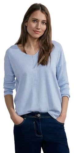 Cecil Damen B302696 Strickpullover, Tranquil Blue Melange, S