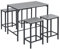ReseeZac Bar Tisch und Bar Stühle Set, Küchen- und Esszimmer Set, Zement Muster, 100x60x90 cm, 30x40x65 cm