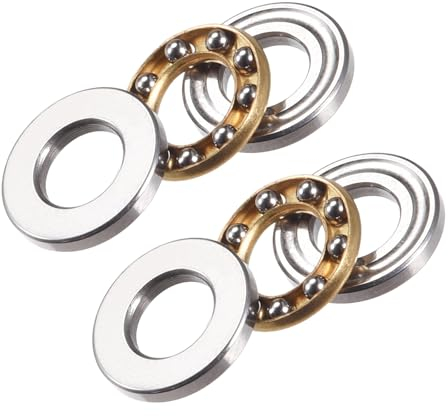 Kozelo 2pcs F5-10M Axial-Rillenkugellager - [5mm x 10mm x 4mm] Chromstahl Miniatur-Axiallager mit Unterlegscheibe für den Einsatz in Werkzeugmaschinen