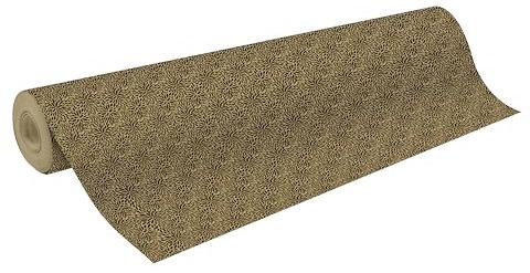 Clairefontaine 223912C - Un Rouleau de Papier Cadeau Grande longueur - Papier Kraft Brut 70g - Motifs : Fleurs élégantes noires - Dimensions : 50x0,70m - Papier cadeau Noël, anniversaire