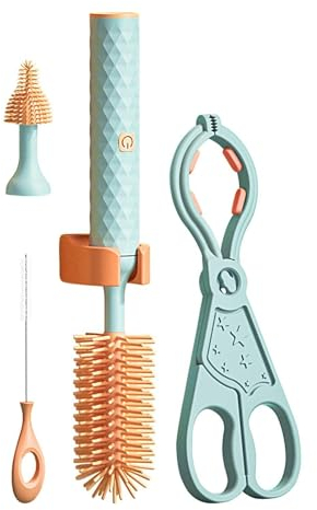Brosse électrique pour biberon, fouet Bota de nettoyage à 360°, nettoyeur automatique de biberon avec brosse à tétine, ensemble de brosse électrique en silicone, kit de nettoyage de bouteille d'eau,