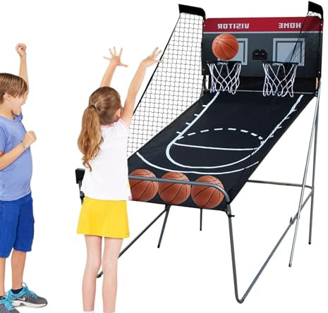 czyuRachel Faltbar Basketballautomat, 8 Spielmethoden Basketballspiel Arcade Für Anfänger Basketball Shoot Schießmaschine Out Basketballkorb Automat Inkl Bälle, Für Indoor Outdoor