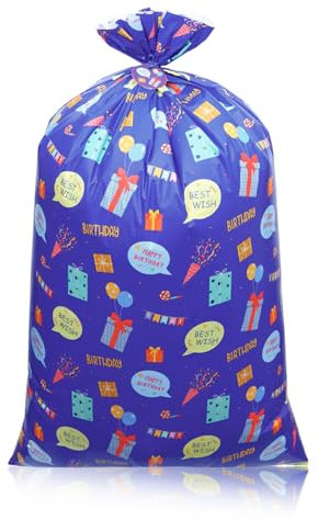 Plauthus 2 Jumbo-Geschenktüten (Geburtstag, Blau)