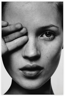 Kate Moss Poster, 1 Leinwand-Poster, Schlafzimmer-Dekor, Sportlandschaft, Büro, Raumdekoration, Geschenk, ungerahmt, 30 x 45 cm