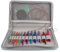 Circular Knitting Needle Set, Interchangeable Aluminum Needles, Storage Bag, Ideal for Socks, Sweaters, Hats, Crafting, PU Material, Household Use