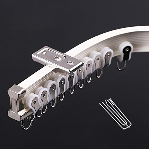 XLDZ Binario flessibile per tende, montaggio a parete e soffitto, asta per doccia, finestra a golfo e uso camper (montaggio a soffitto, 100 cm)